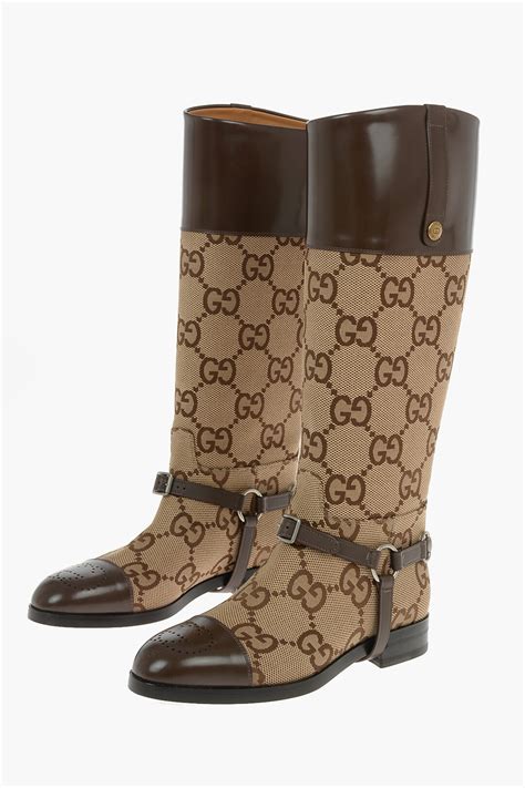 mens gucci combat boots|Gucci monogram thigh high boots.